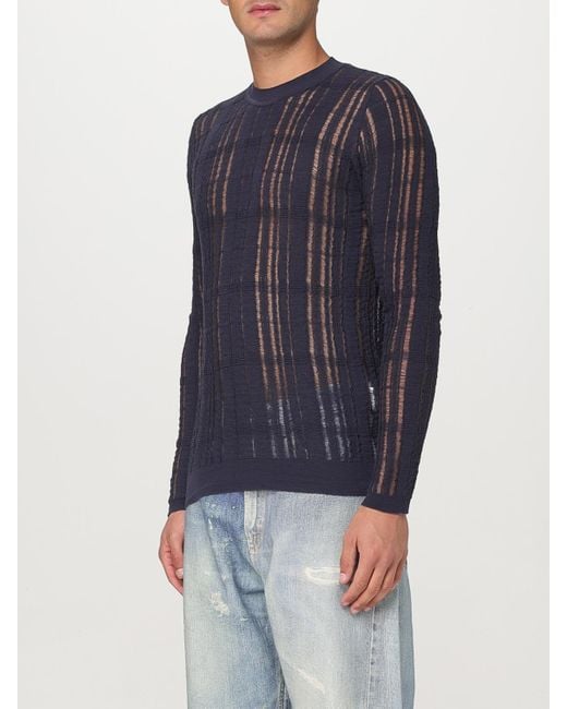 Our Legacy Blue Washed Knitted Sweater for men