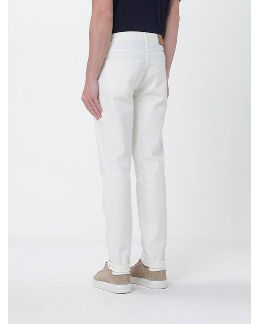 Brunello Cucinelli Blue Straight Stretch Denim Jeans for men