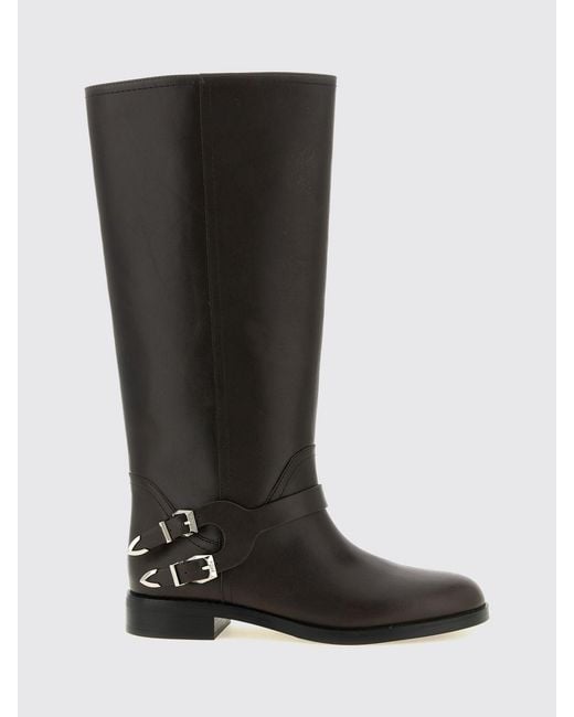 Pinko Black Knee-High Biker Boots