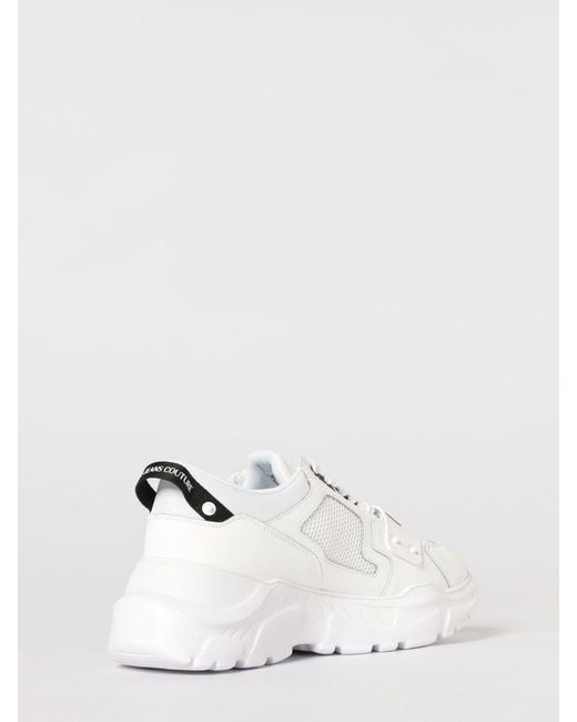 Versace Jeans Couture Natural Leather And Mesh Sneakers for men