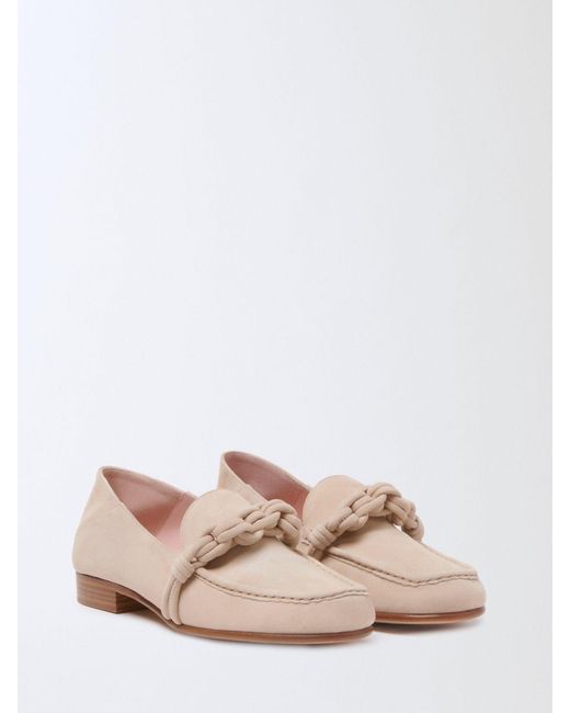 Fabiana Filippi Pink Suede Loafers