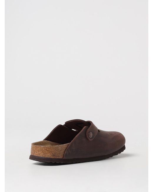 Birkenstock Brown Oiled Leather Boston Clogs for men