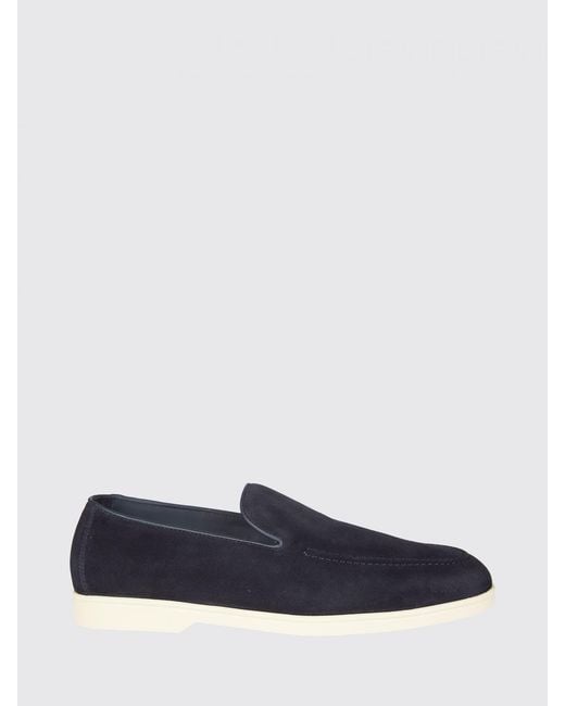 Doucal's Blue Suede Loafers for men