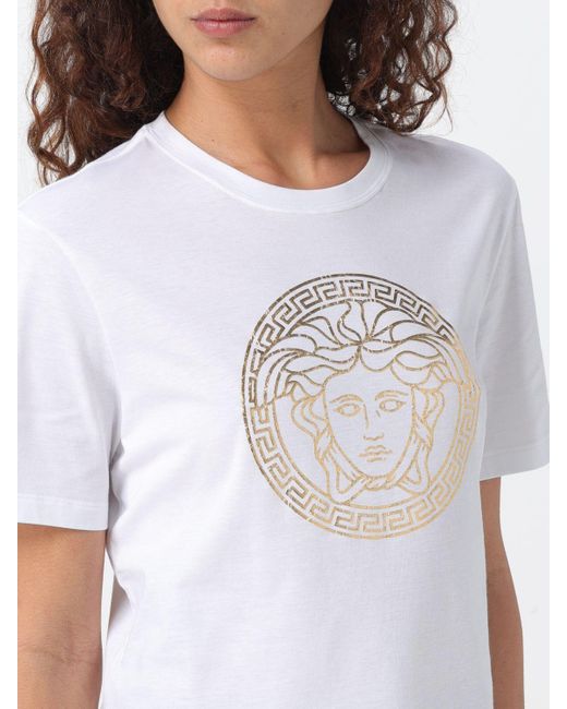 T-shirt Medusa di Versace in White