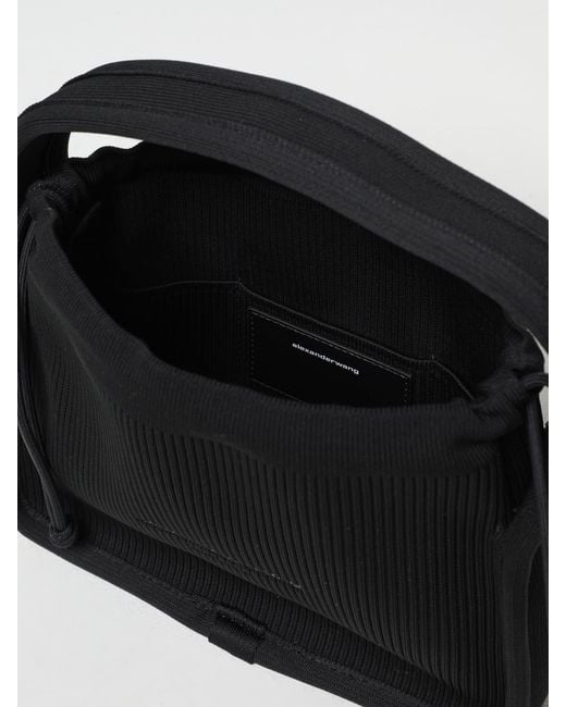 Alexander Wang Black Ryan Rib-Knit Bag