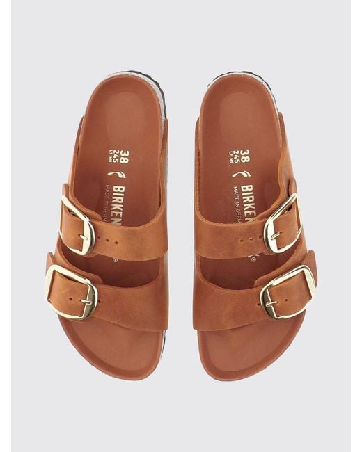 Birkenstock Brown Arizona Big Buckle Oiled Leather Sandal