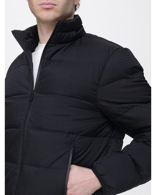 Emporio Armani Blue Padded Zip Down Jacket for men