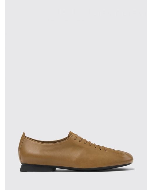 Camper Brown Casi Myra Leather Derby Shoes