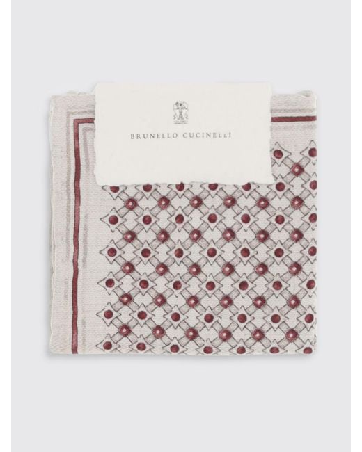 Brunello Cucinelli White Silk Pouch for men