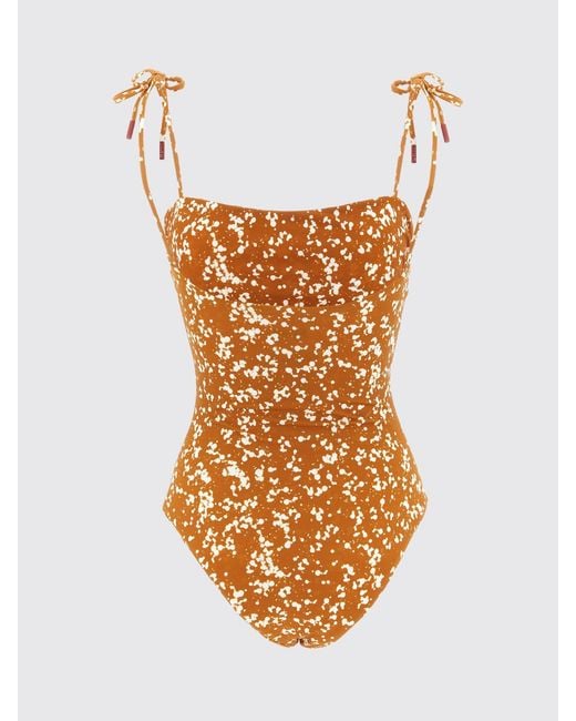 Kiton Red Printed Nylon One-Piece Swimsuit