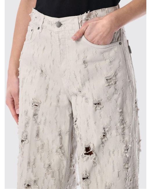 Haikure Multicolor Distressed Denim Wide-Leg Jeans