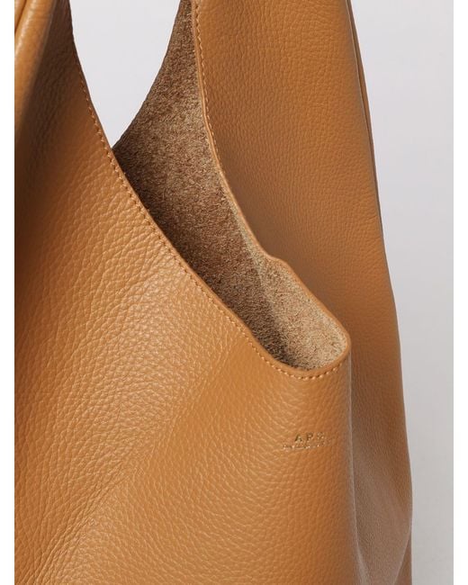 A.P.C. Natural Le Neige Grained Leather Bag