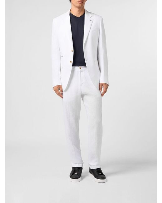 Philipp Plein White Pants for men
