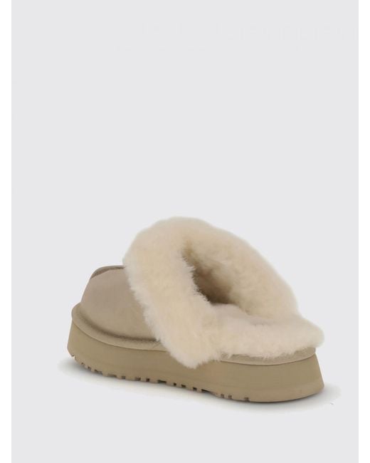 Ugg Multicolor Disquette Suede And Fur Sabot