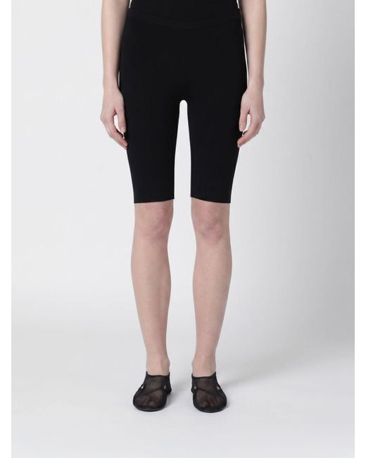 Entire studios Black Stretch Viscose Biker Shorts