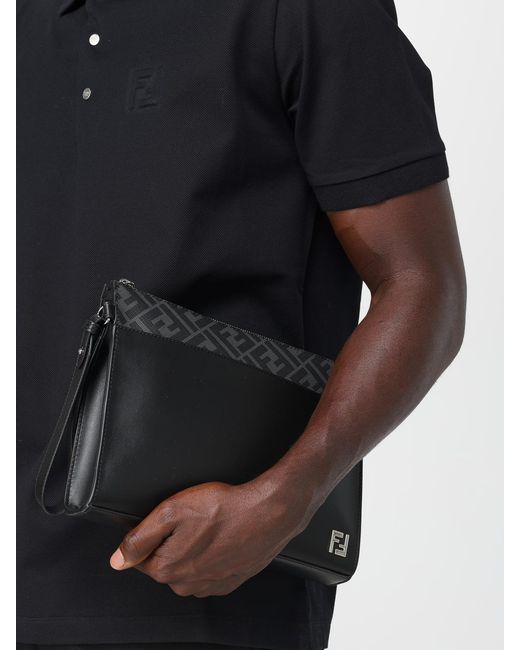 Pouch Squared Ff di Fendi in Black da Uomo