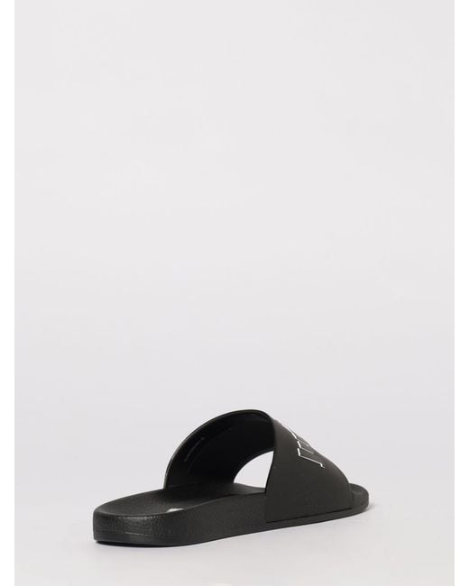 Just Cavalli White Rubber Sliders With Printed Logo