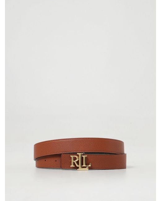 Cintura reversibile in pelle di Lauren by Ralph Lauren in Brown