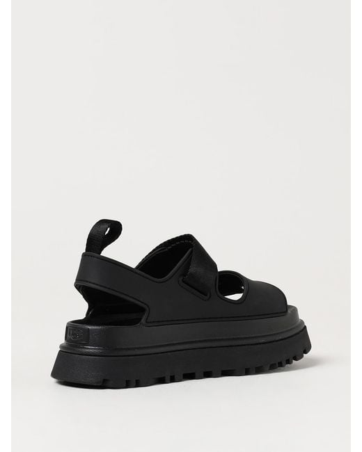 Ugg Black Golden Glow Rubber Sandals