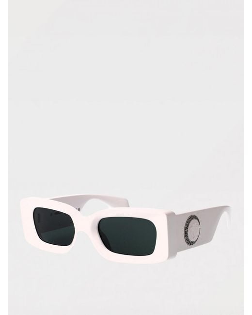 Versace White Stylish Eye Protection Sunglasses With Medusa Detail And Comfortable Fit