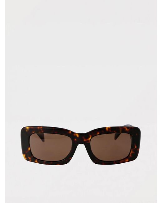 Versace Brown Eye Protection Rectangular Sunglasses With Distinctive Temple Embellishments