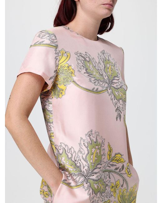 LaDoubleJ White Floral Print Silk Midi Evening Dress With Feather Details
