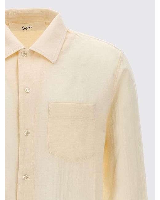 Séfr White Basic Cotton Shirt for men