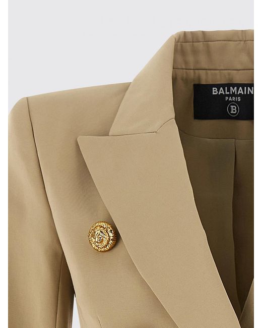 Balmain Natural Cotton Double-Breasted Blazer