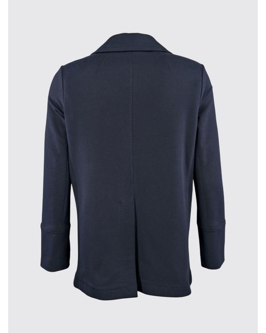 Circolo 1901 Blue Double-Breasted Cotton Coat
