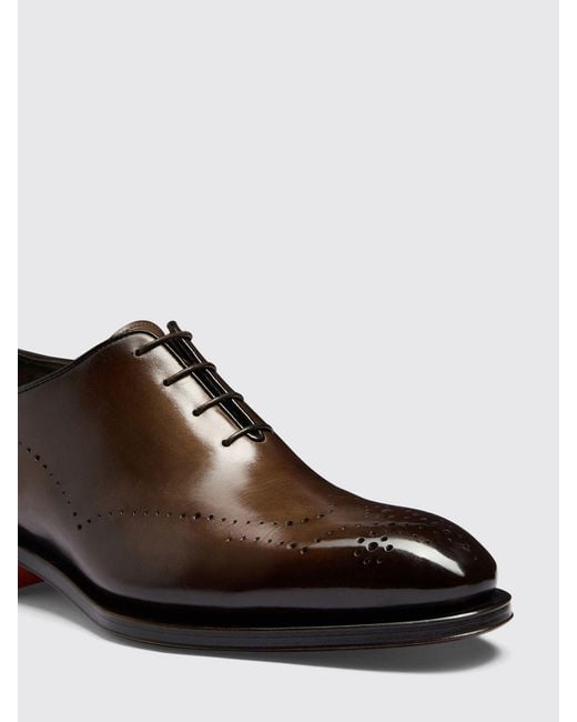 Santoni White Leather Lace-Up for men