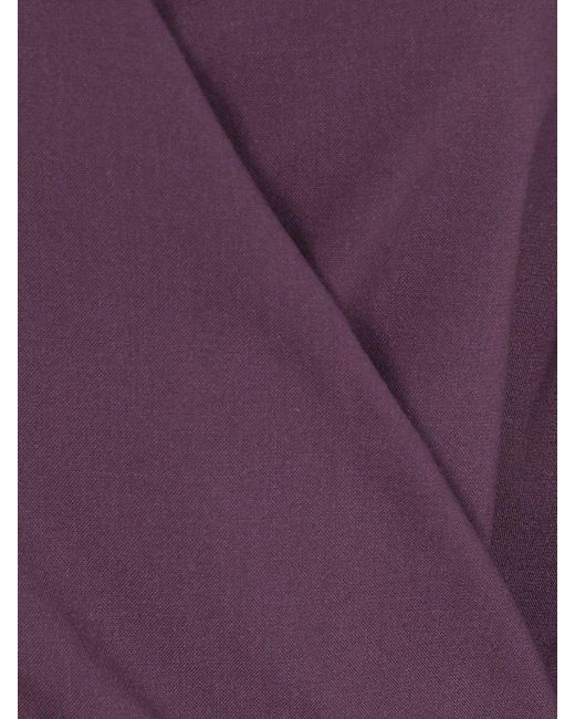 Alberta Ferretti Purple Midi Shirt Dress