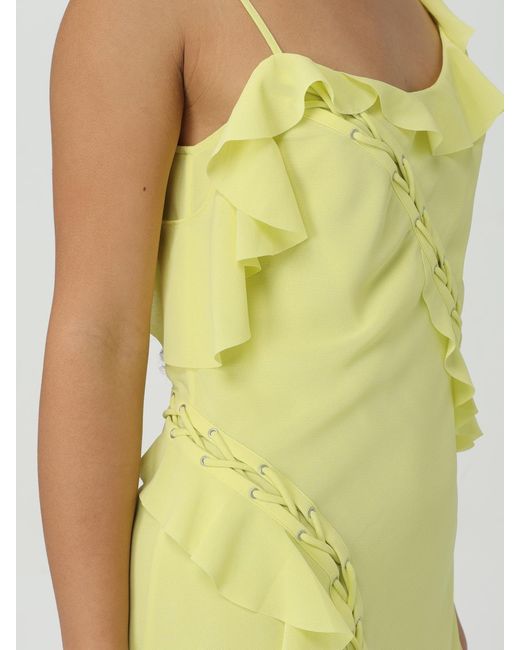 Acne Yellow Shoulder Strap Dress