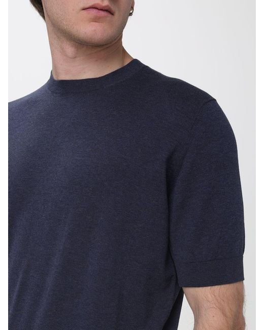 Lardini Blue Cotton Crew Neck Sweater for men