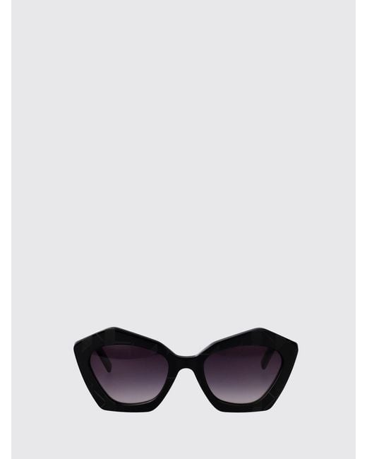Karl Lagerfeld White Oversized Irregular Shape Acetate Sunglasses