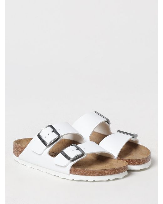 Birkenstock White Arizona Birko-Flor Sandals for men