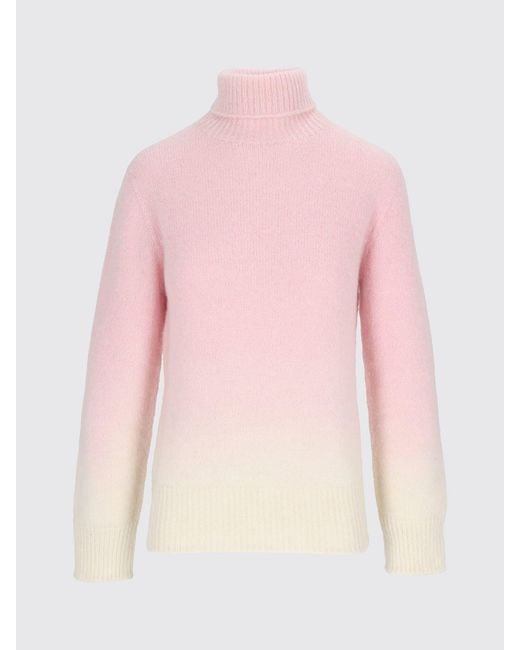 Kangra Pink Abstract Print Turtleneck Jumper