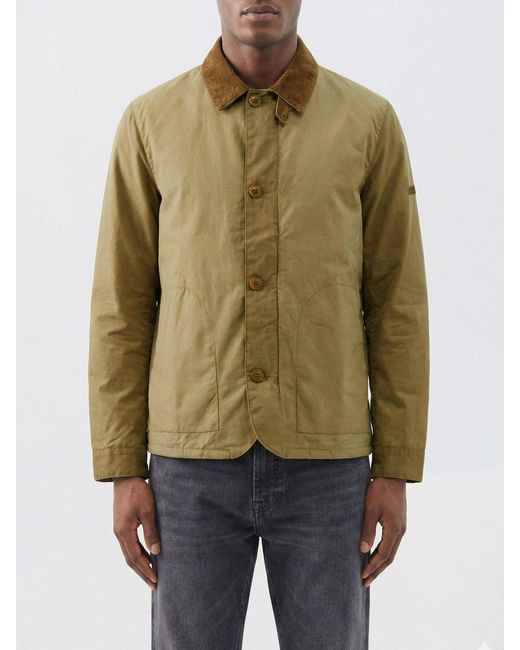 Barbour Green Troon Washed Waxed Fabric Jacket for men