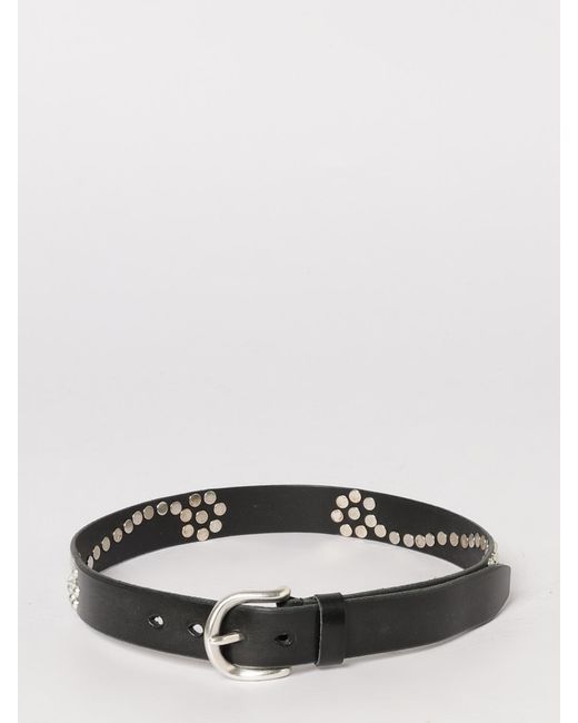 Our Legacy Black Studded Calfskin Leather Belt for men