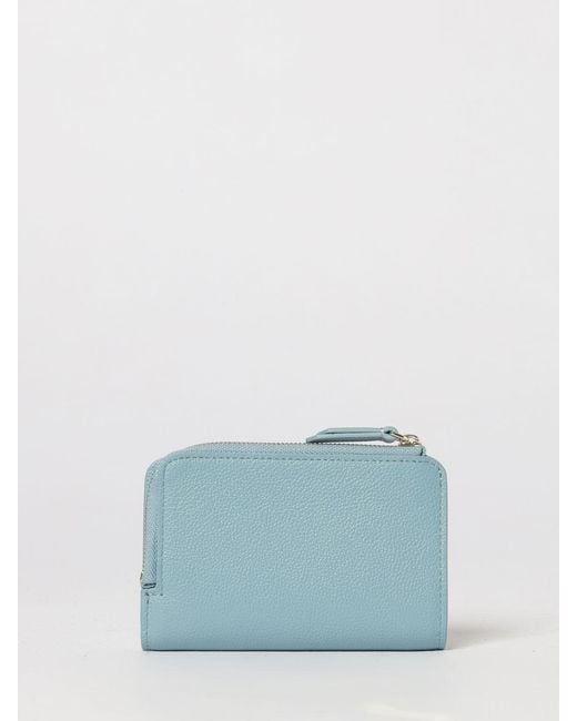 Emporio Armani Blue Grained Leather Wallet