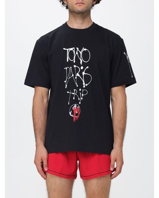 Y-3 Black Dropped Shoulder Bci Cotton T-Shirt With A Graphic Print for men