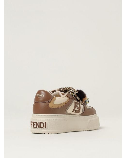 Sneakers Platform Match di Fendi in Natural