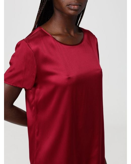 Max Mara Red Silk Blouse