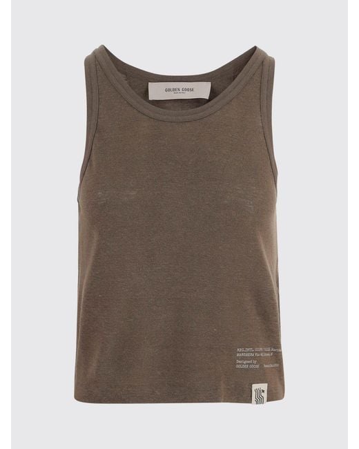 Golden Goose Deluxe Brand Blue Linen Top