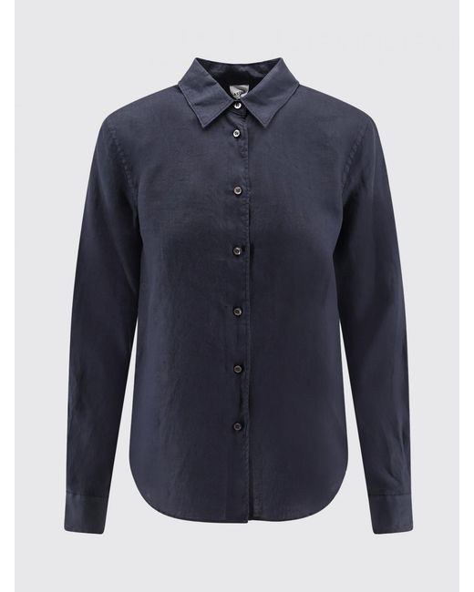 Aspesi Blue Linen Classic Shirt