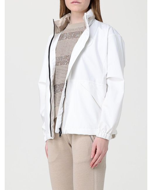 Brunello Cucinelli White Technical Fabric Windbreaker