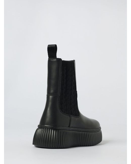 Karl Lagerfeld Black Flat Ankle Boots