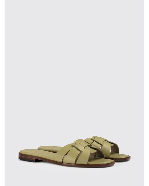 Doucal's Green Leather Mules