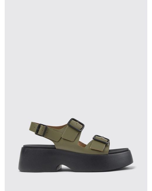 Camper Green Tasha Leather Sandals