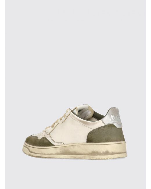 Autry Natural Super Vintage Distressed Leather Sneakers for men