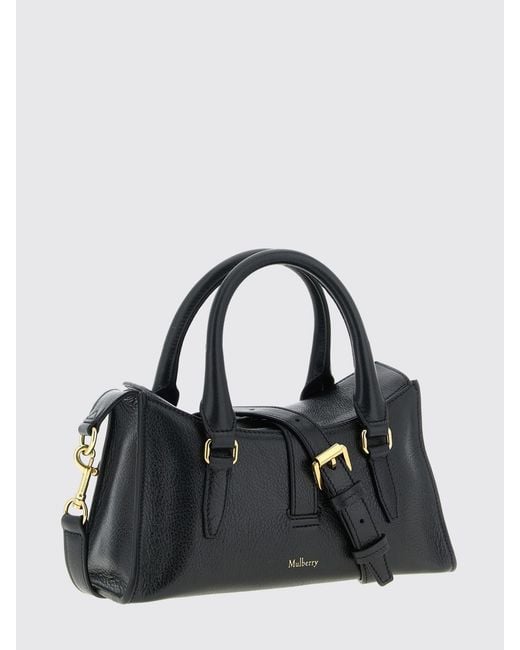Mulberry Black Mini Roxanne High Shine Handbag